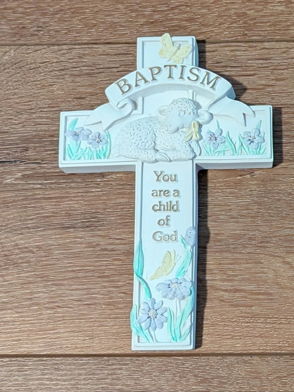 Children's Baptism Child Of God Wall Cross